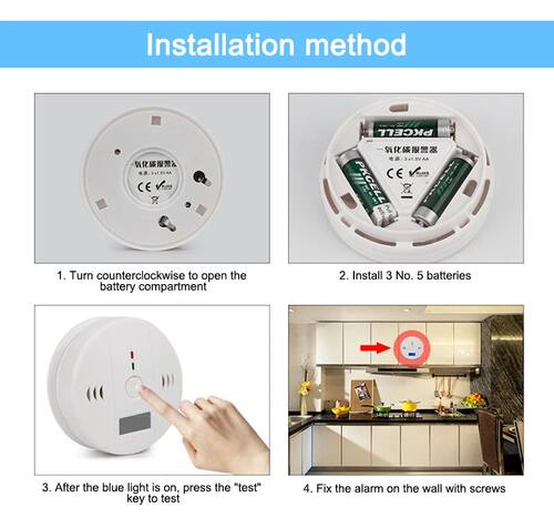 Sensor de alarma de CO independiente, Detector de monóxido