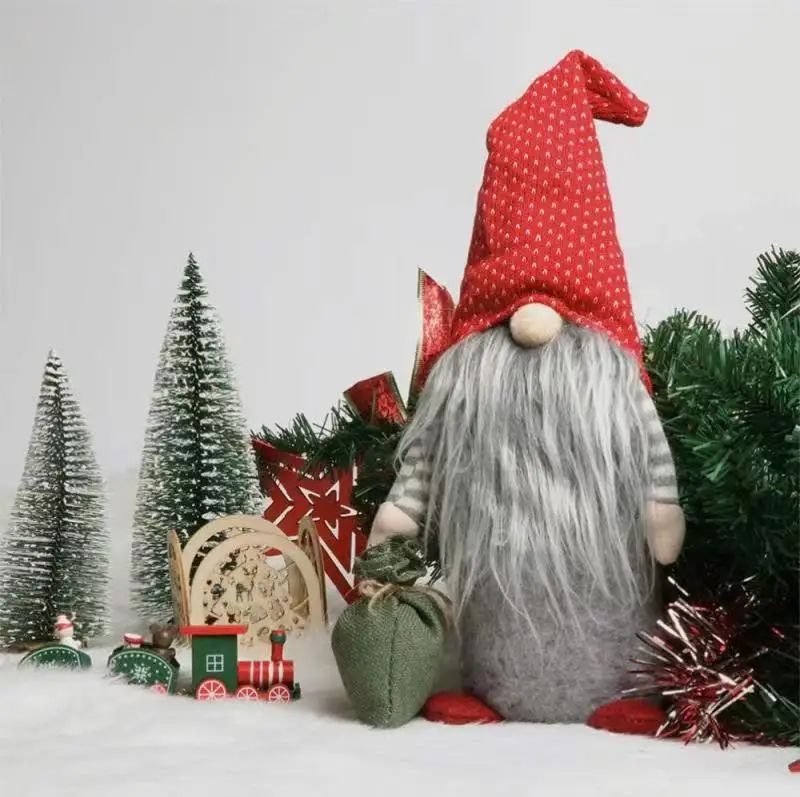 Christmas Gnome Faceless Doll, Decora??es de Feliz Natal, Or