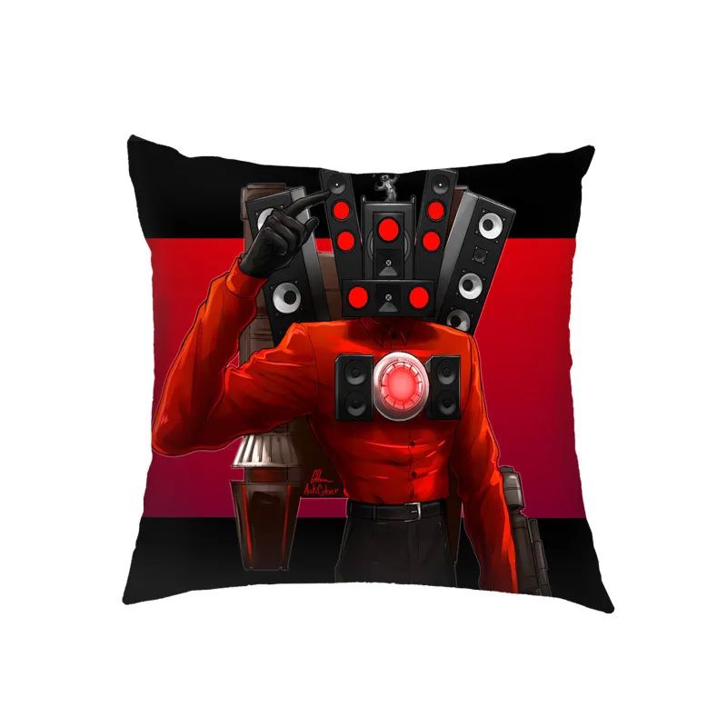 Skibidi Toilet Toilet Pillowcase Digital Velvet Sofa Cushion