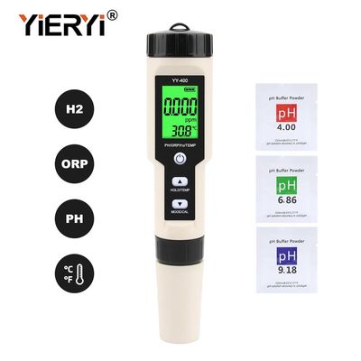 Yieryi Hydrogen Water Tester Monitor 4 in 1 H2 PH ORP TEMP M