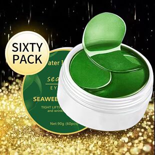60pcs mask dark circle eye remove acid hyaluronic seaweed