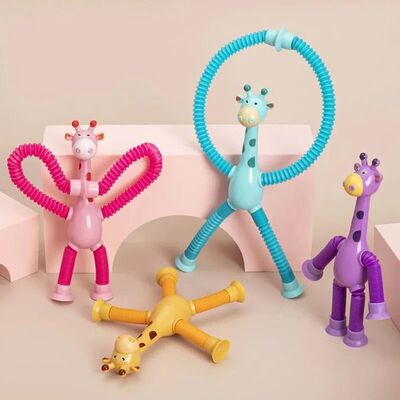 Juguetes de ventosa de Navidad para ni?os, tubos Pop, alivio