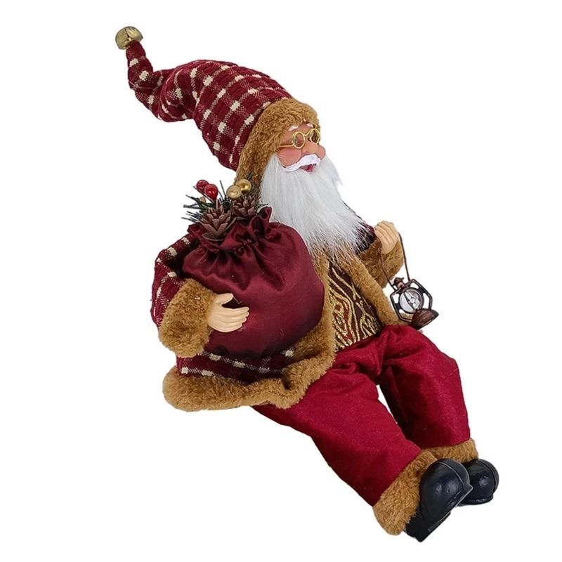 14 ''Sentado Papai Noel Figurines Natal Figura Decora??es Pe