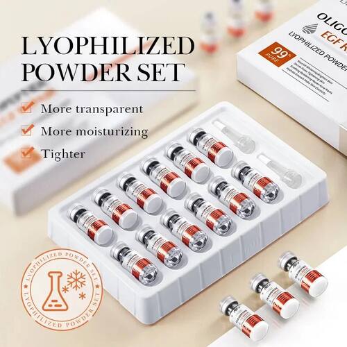 Conjunto de pó liofilizado oligopeptídeo, essência ácido