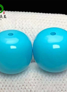 湖北十堰天然绿松石高瓷蓝老型散珠隔珠配珠手串diy配件