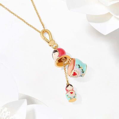 1Pc Adorable Russian Pendant Openable Russian Doll Pendant N