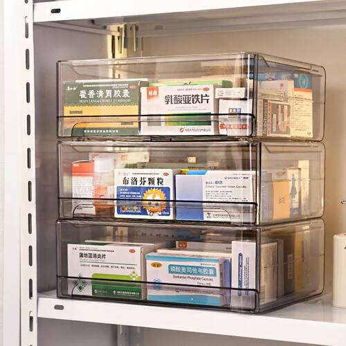 1pc acrylic drawer-type medicine display box, large capacity