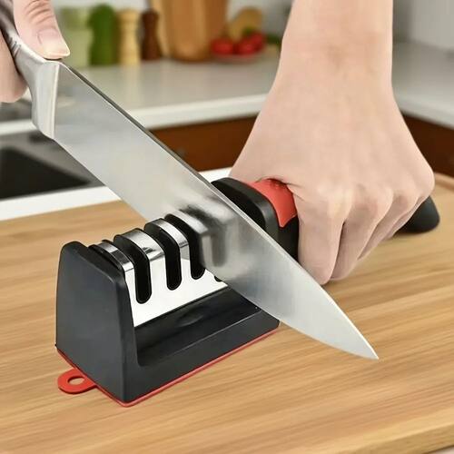 4-Stage Professional Knife Sharpener, Tungsten Ceramic Whets