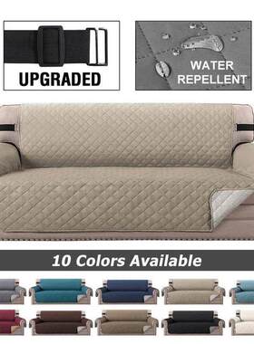 Capa de sofa cover ecido xadrez impermeável anti-desl