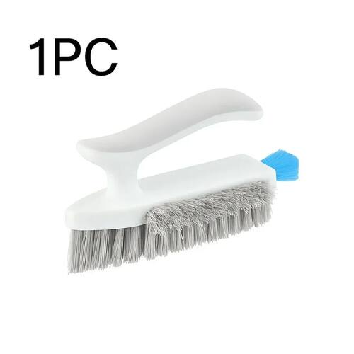 3-in-1 Groove Cleaning Brush - White Ergonomic Handle, Perfe