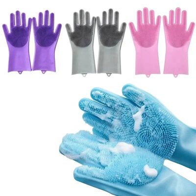 Dishwashing Cleaning Gloves Magic Silicone Rubber Dish Washi