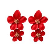 Female lady fashion flower hot Exaggerated new earrings Stud
