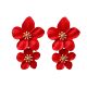 Female lady fashion flower hot Exaggerated new earrings Stud