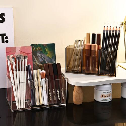 1pc acrylic transparent/transparent black makeup brush makeu