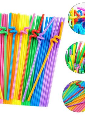 200PCS Disposable tea and juice straws, perfect for parties,