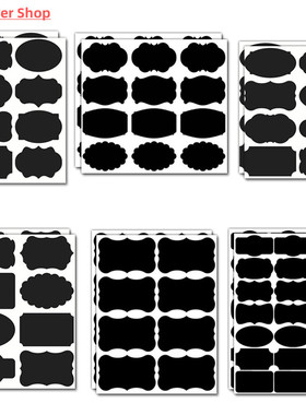 48Pcs/Set Spice Stickers Kitchen Label Stickers For Jar Wate
