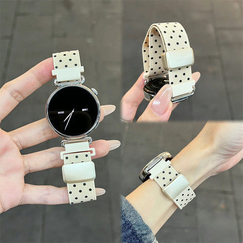 适用oppo手表watchx3mini表带新款oppowatch4pro表带磁吸波点编织