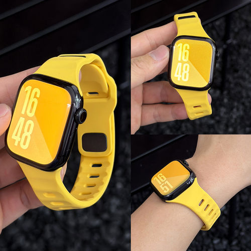 适用于iwatchs11苹果手表带透气个性硅胶applewatch910代男女运动