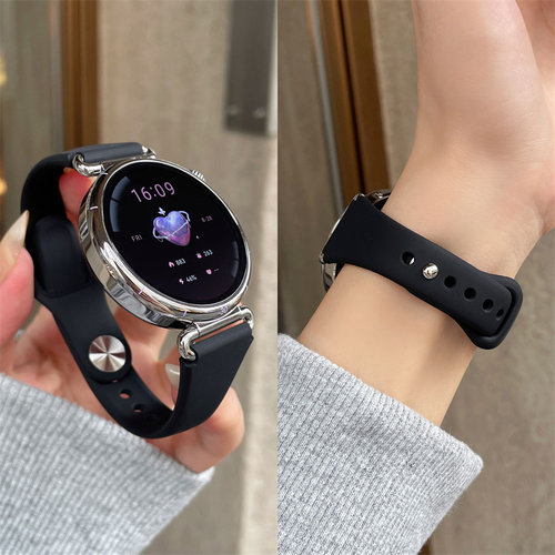 适用OPPOx3mini系列小蛮腰蝴蝶扣watch4pro细款纯色x2迷你表带