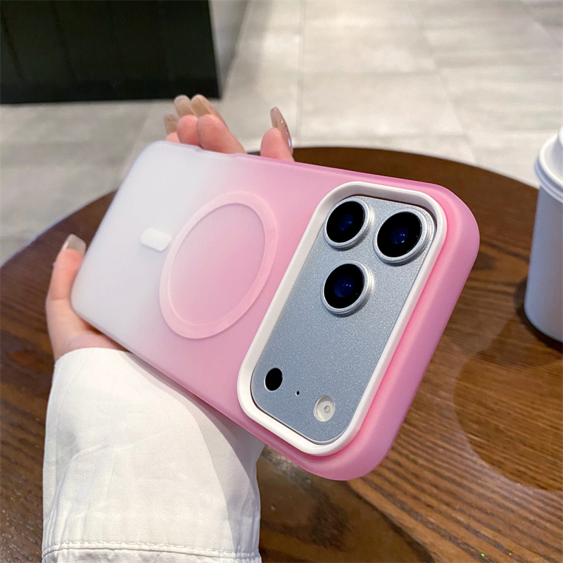 新款二合一苹果17果冻手机壳磁吸iphone16全包肤感磨砂15promax渐变14高级感13糖果色简约12冰雾保护套17air