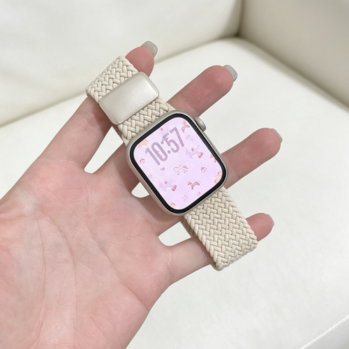 适用applewatch11表带S11苹果手表iwatch9新款S10磁吸S8编织8女夏