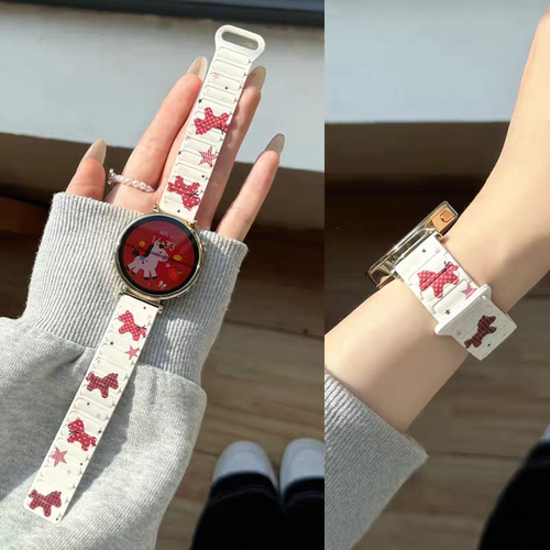 卡通小马硅胶回环磁吸适用GT6华为手表GT5表带GT4/Fit4女款watch5