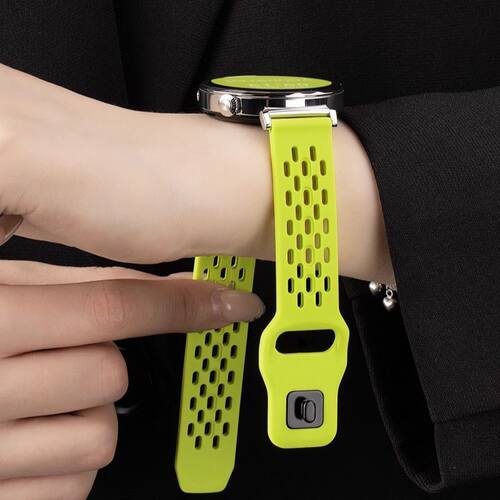 荧光绿透气硅胶适用oppooppoX2/X3mini表带硅胶S高级感watch4运动