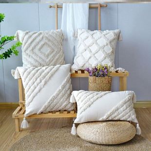 Premium Tufted Sofa Cushion Cover with Tassel Bohemian抱枕套