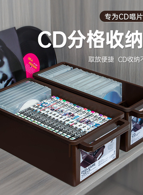 日本进口cd收纳盒漫画唱片收纳箱ps4游戏碟dvd光盘专辑防尘储物箱