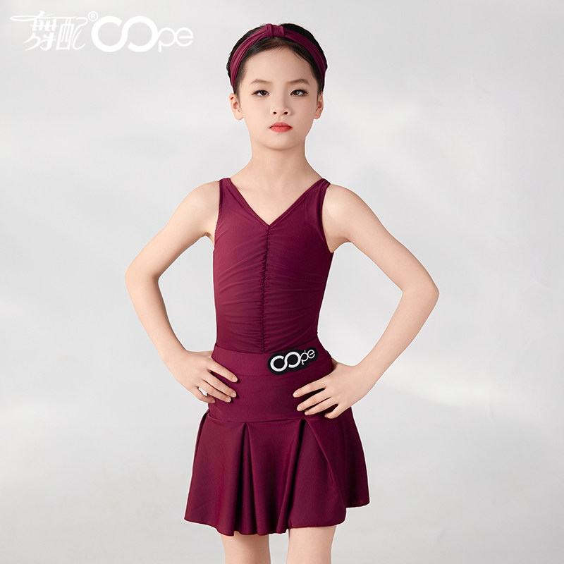oope女童拉丁无袖舞蹈练功服