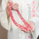 天然蜜桃粉菩提根手串女108颗手持挂脖项链文玩佛珠盘串念珠手链