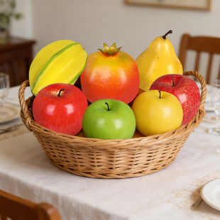 高仿真水果模型摆件 杨桃鸭梨石榴苹果 商场店铺陈列美食摄影道具