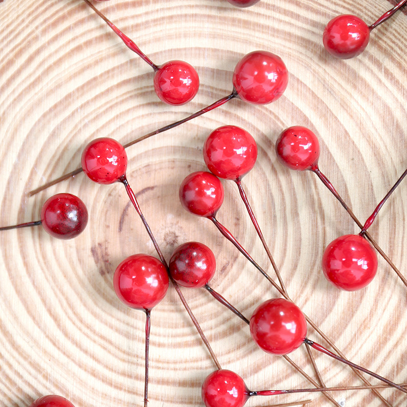 仿真泡沫浆果黑红珠子  手工diy圣诞松针花环材料 迷你红果相思豆,节庆用品/礼品,圣诞装饰品,淘宝优惠券,粉丝福利购,淘宝优惠卷