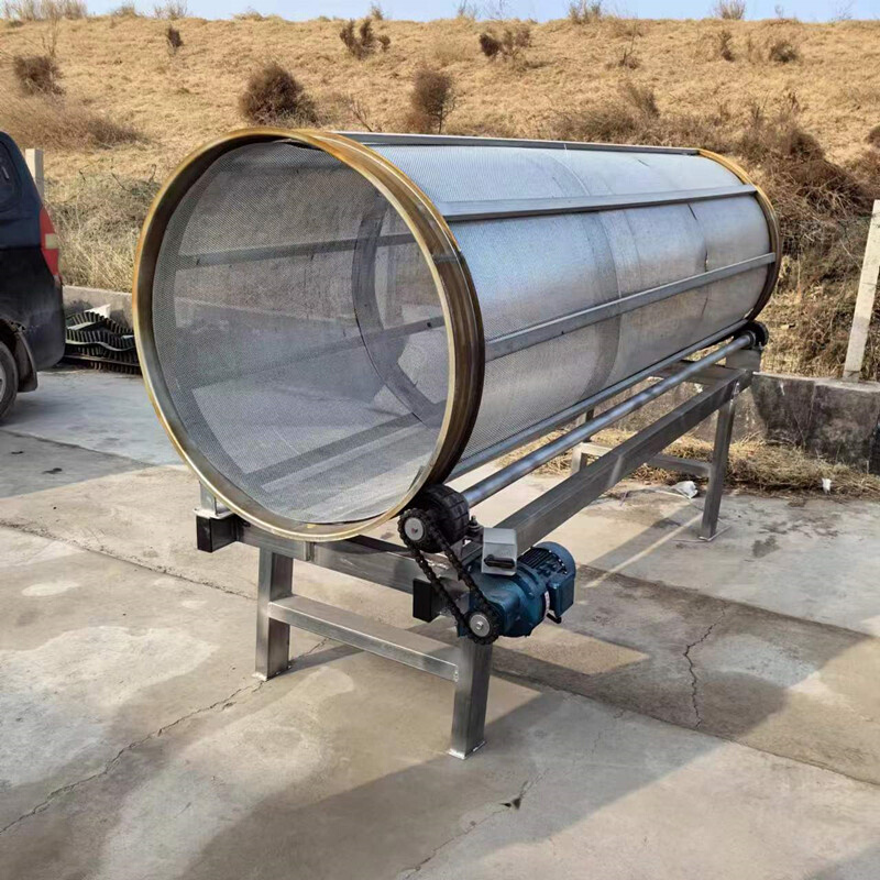 牛羊草料除杂机 畜牧业家用电动滚筒筛 小型滚筒筛草机