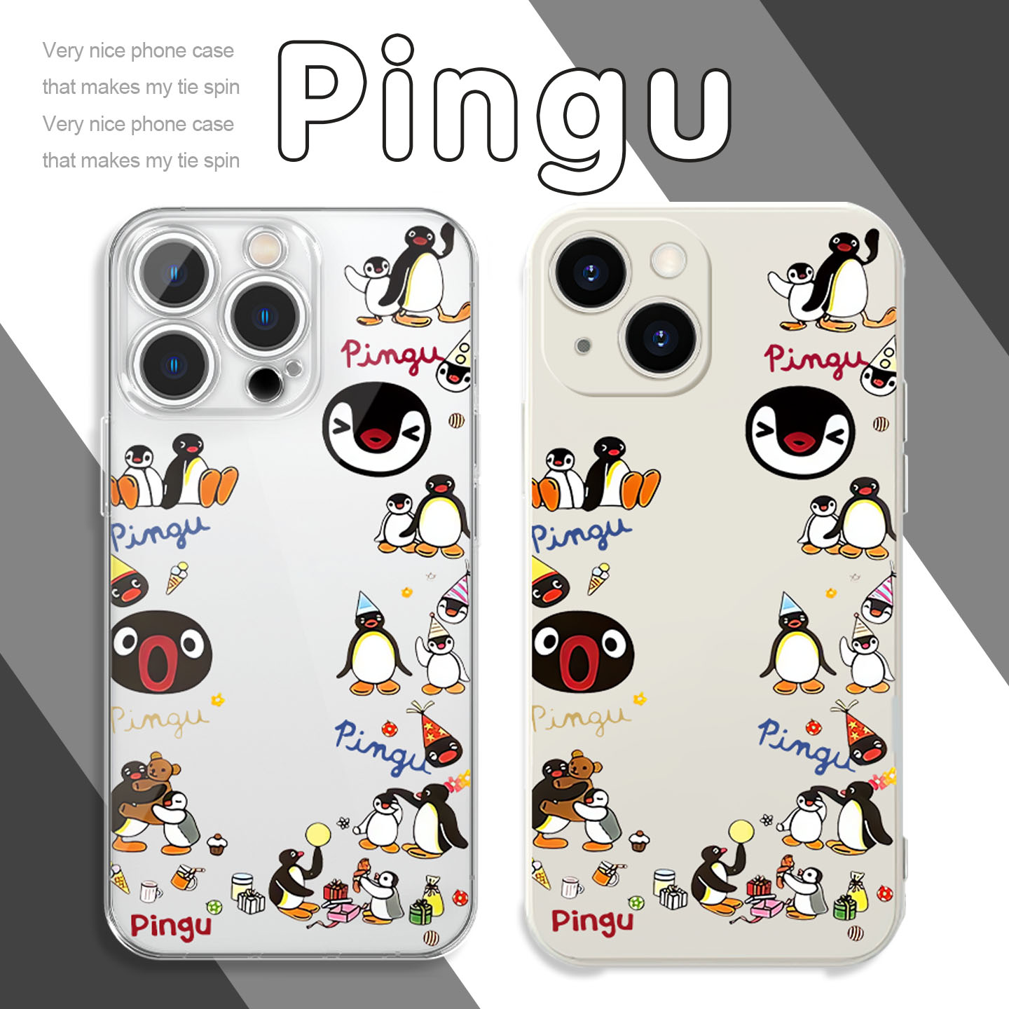 Pingu企鹅手机壳企鹅家族联名