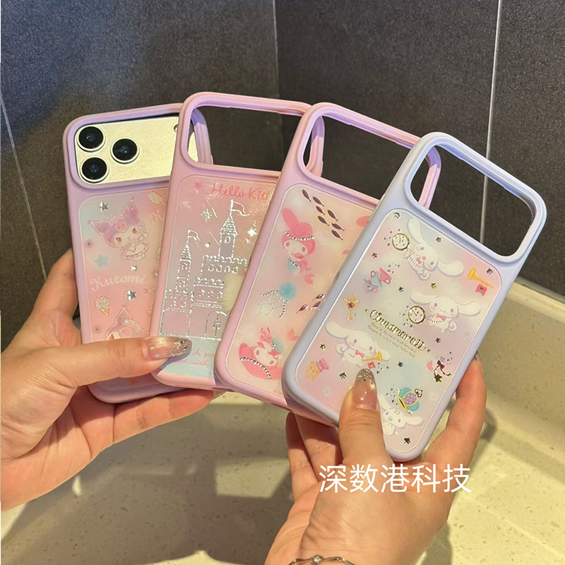 三丽鸥适用于苹果17pro/17promax/18pro/18promax鎏金磁吸系列手机壳烫金闪粉全包防摔梦幻少女可爱保护壳