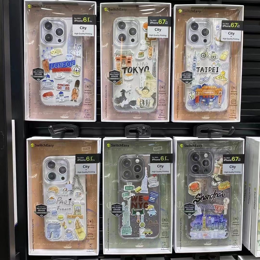 美国SwitchEasy适用于苹果iphone15Promax手机壳磁吸6.7防摔软套透明城市图案壳全包轻薄创意防摔保护壳图片