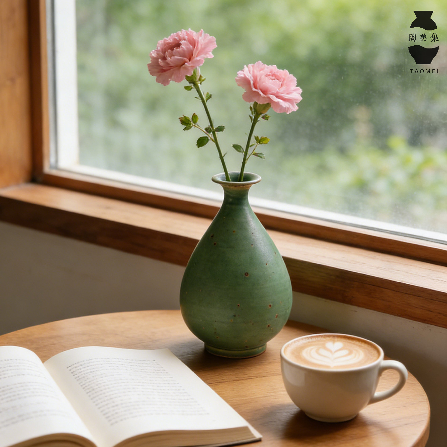 景德镇陶瓷花瓶客厅桌面装饰小摆件复古绿做旧粗陶干插花窄口花器,家居饰品,花瓶,淘宝优惠券,粉丝福利购,淘宝优惠卷