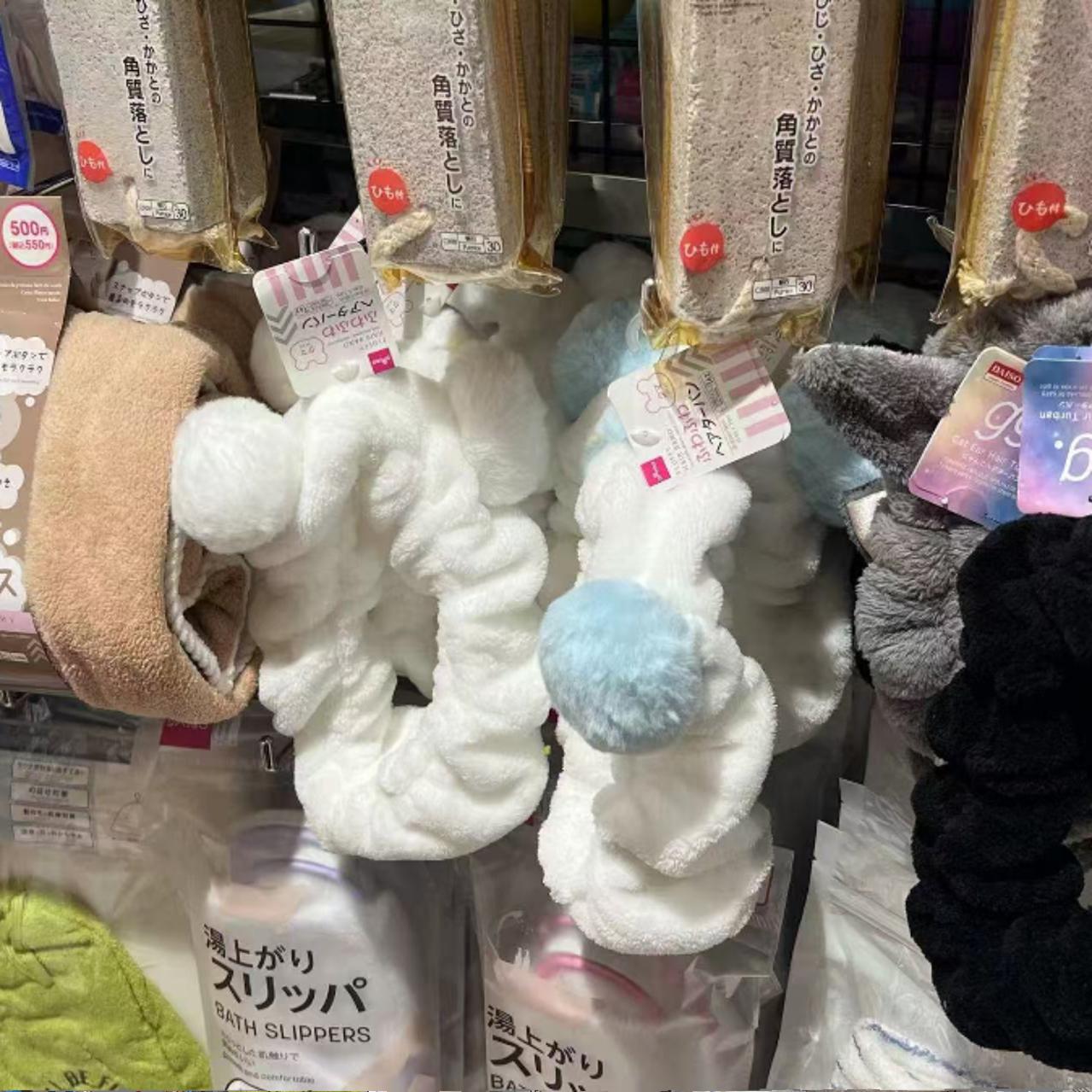 日本原单毛球洗脸束发带软绵绵毛茸茸少女心敷面膜发带日系可爱