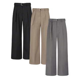 cleanfit通勤长裤 PMET 自带可拆卸腰带抗皱廓形直筒长裤 2.0 西裤