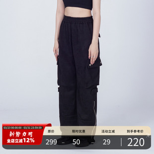 多口袋设计潮牌男秋冬直筒百搭长裤 裤 麂皮开衩拉链工装 PMET