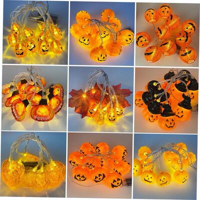 Halloween Decorations Pumpkin LED String Lights Lamp DIY