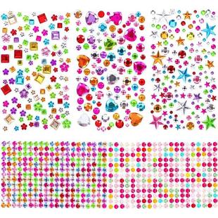880pcs Gem bead Stickers Rhinestones for Crafts Self Adhesiv