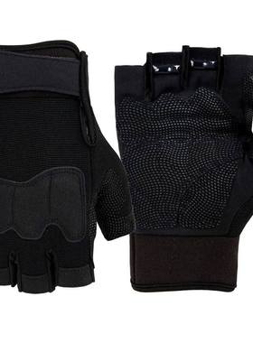 Fingerless Tactical Gloves Knuckle Protective Breathable Out
