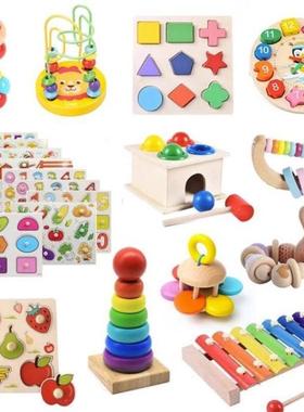 Montessor Baby Toys Kds 3D Wooden Puzzles Early Learnng B
