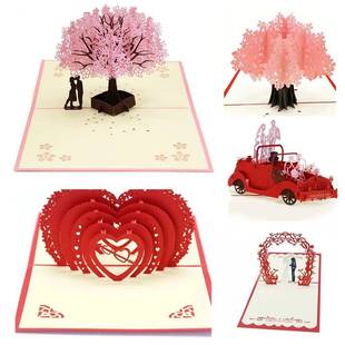 D Pop Up Love Card with Envelope Valentines Day Birthday An