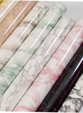 2024 Thick marble sticker wallpaper self adhesive kitchen