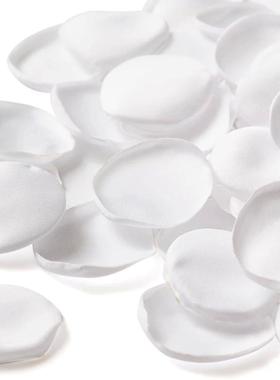 100pcs/bag White Silk Satin Rose Petals Handmade Artifical F
