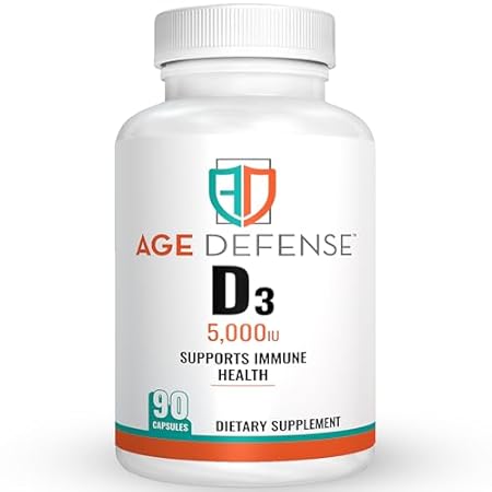 Vitamin D3 5000 IU - 90 Vegan Capsules， Optimize Bone Hea