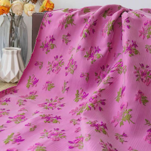 新中式仿宋锦双色玫瑰花提花面料复古风汉服布料高定服装制作